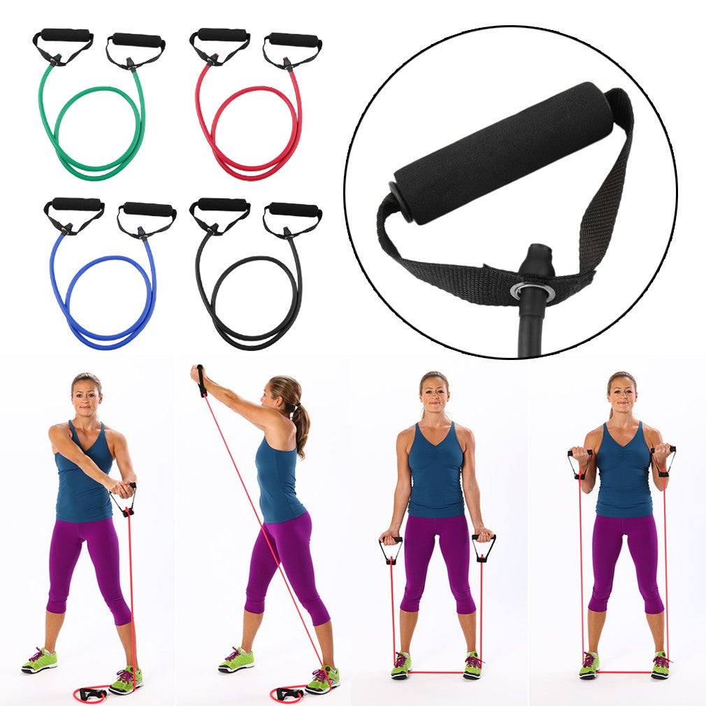 *Fitness Resistance Band Rope Tube Elastic Exercise