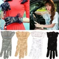 Women's Sexy Wedding Bridal Driving Evening Party Prom Lace Gloves Mittens
