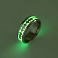Luminous Lovely Bat Men's Rings Beveled Edges Male Ring Jewelry Finger Band Ring
