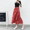 women print bohemian style maxi skirt