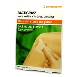 SMITH & NEPHEW BACTIGRAS 10X10CM (3 PCS) STERILE EXP 09/2022
