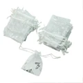 50 Pcs White Butterfly Organza Jewelry Gift Candy Pouch Bags