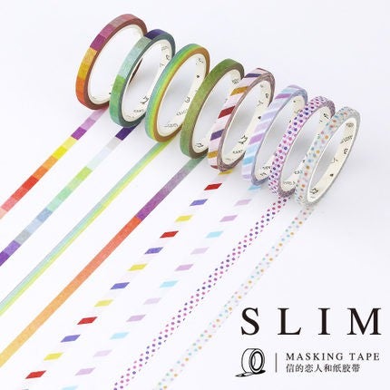 ZA035 Zakka SLIM Washi Tape 24pcs Set 5mm Masking Tape