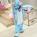 Kids Blue Kigurumi Animal Cosplay Costume Onesie Pajamas Sleepwear