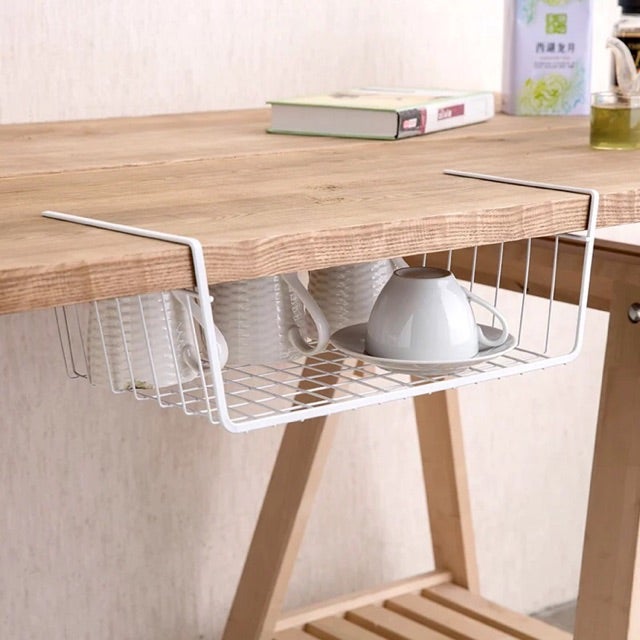 Metal Rack Metal Basket Table Extra Spaces Rak Under shelf Hanging Wire Basket