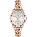 Women's Rose Gold Pleated Delancey Watch 14502255 Coach