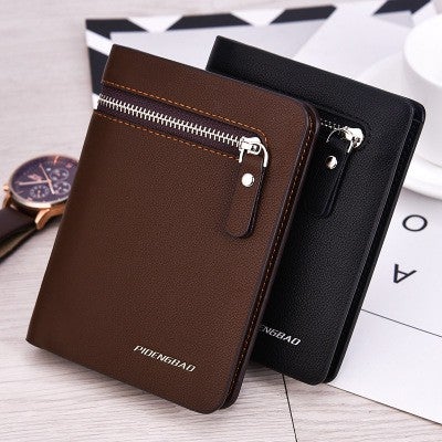 ????little girl?Men's wallet short new zipper zero wallet man wallet