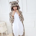 Leopard Woman Kigurumi Animal Cosplay Costume Onesie Pajamas Men Sleepwear