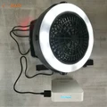 ?ieasy?Portable 3 in 1 Rechargeable USB LED Fan Light Tent Lamp Camping Hiking H