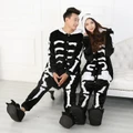 Black Skull Woman Kigurumi Animal Cosplay Costume Onesie Pajamas Men Sleepwear
