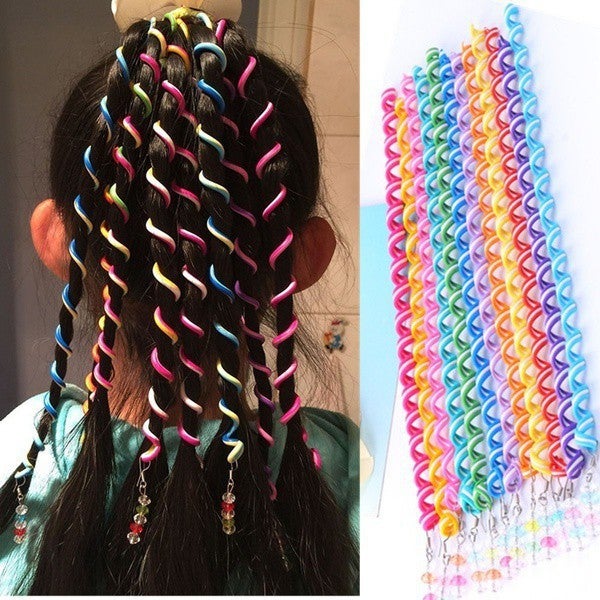 3 Pcs/Set Kids Curler Hair Braid Hair Sticker Baby Girls' Decor Hair Accesories
