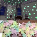100Pcs Color Stars Glow In The Dark Star Stickers Kids Baby Bedroom Wall Decal
