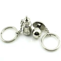 1Pair Creative Couple Keychains Baby Bottle and Nipple Keyring Birthday Gifts