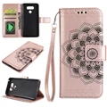For LG G6 Mandala Half Flower Leather Wallet Card Slot Flip Stand Case Cover