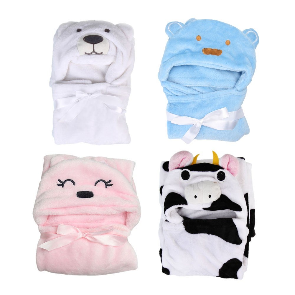 soft Baby Kid's Hooded Bathrobe Toddler Bath Towel