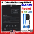 ORIGINAL 4100mAh Battery BM47 for Xiaomi Redmi 3 Redmi 3s Redmi 4x With Phone Opening Tools