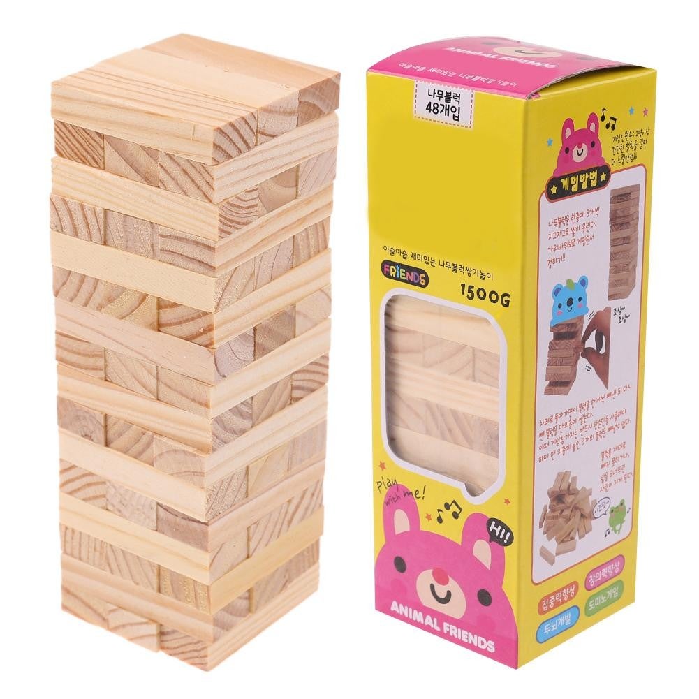 Puzzle DIY Wood Assembled Building Blocks Toy Kids Educational Toy Gift for Kids