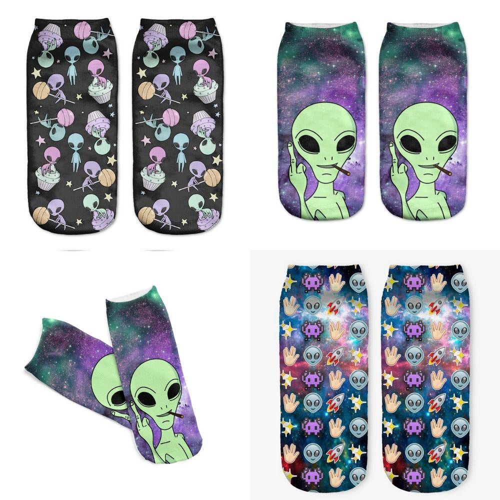 Sport Socks Gym Yoga Sock Cotton Socks Soft Cartoon 3D Print