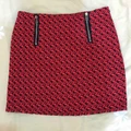 Dual Zips Details Mini Skirt