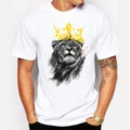 home Lions trendy men short-sleeved T-shirt personality Available
