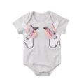 Fashion New Newborn Baby Girl Unicorn Romper Jumpsuit Bodysuit Outfits Clothes
