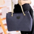 Canvas Handbag Casual Large Shoulder Bag Bucket Bag