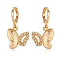 Euramerican Fashion Rose Butterfly Zircon Earrings Earrings Mother'S Day Gift