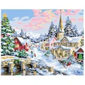 Snow Landscape Frameless Picture Painting By Numbers Home Decor For DIY Digital home decor