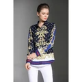 Fashion Women Turtle Neck Star Blouse Long Sleeved Floral Print Tops Shirts