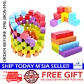 [Little B House] Wooden 100pcs Colorful Cube Stack Blocks Brick Toy - BT56