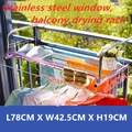 Stainless steel window ,balcony drying rack