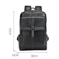 Fashion casual men's backpack Korean style black PU leather men's bag AQ1615