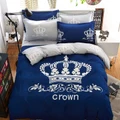 3D Print Imperial Crown Bedding Set King Size 4pcs Sets Duvet Cover