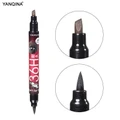 YANQINA 1pcs Black Liquid Eyeliner Pen Double-ended Long-Lasting Waterproof