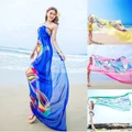 ? cutebu ?Fashion Women Floral Chiffon Scarf Beach Towels Ladies Scarves Shawls
