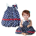 Girls Baby Dresses Children's Classic Fashion Dots Cute Bow Lantern Dresses top