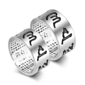 Cincin Adjustable Men Couple Ring S925 Silver Tibetan Sanskrit Rings CRA5