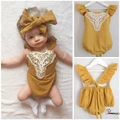 YLA-Toddler Infant Baby Girl Romper Bodysuit Jumpsuit Lace Sunsuit Outfits