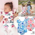 YA.-Floral Newborn Baby Girl Kids Bodysuit Romper Jumpsuit Cotton Sunsuit