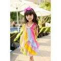 [READYSTOCK] Rainbow dress Kids Fashion Beachdress