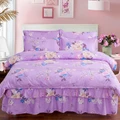 Sanding Fabric Bedsheet Set With Quilt Cover/Pillowcase Queen/King Beddingset