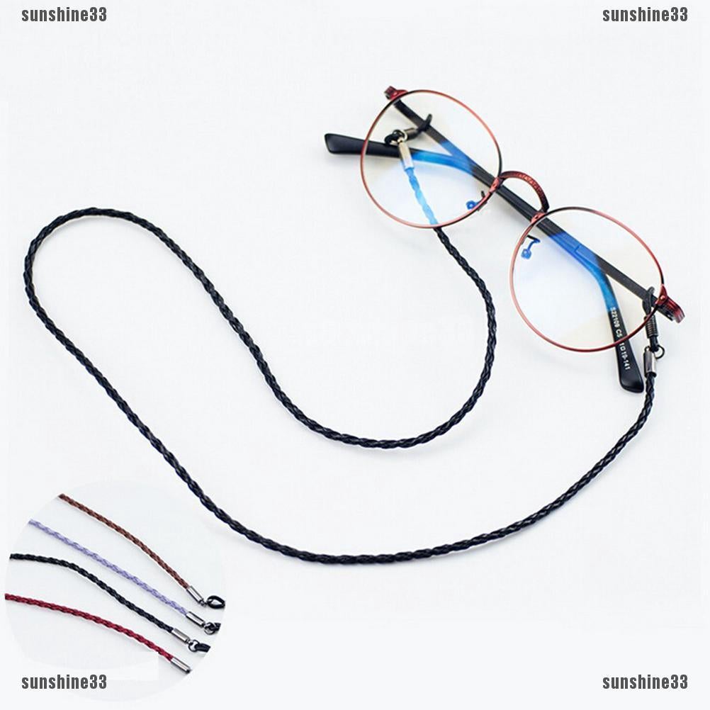 Colorful Leather Glasses Eyeglass Cord Holder Necklace Chain Str