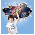Astronauts nursery System wall stickers outer space 3d effect wall decals