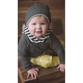 EAC-3PCS Set Infant Baby Boys Hat Warm Hooded Tops Coat Pants Outfit Newborn