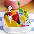 10Pcs/set Animal farm mini tableware cartoon fruit fork set utensils kitchen