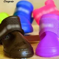 Gre 4Pcs Pet Shoes Dog Waterproof Rain Boots Booties Rubber Shoes Candy Colors