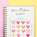 D128 PINK AND GOLD LITTLE HEARTS STICKERS