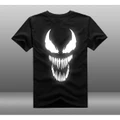 Design Amazing T Shirts Venom Spiderman Print Casual Fashion T-Shirt Black