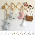 Nordic Style Wood Tassel Bead String Ornaments Wall Hanging Wooden Bead Pendant
