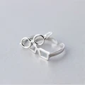 Unisex 925 Sterling Silver Glasses Shape Open Ring
